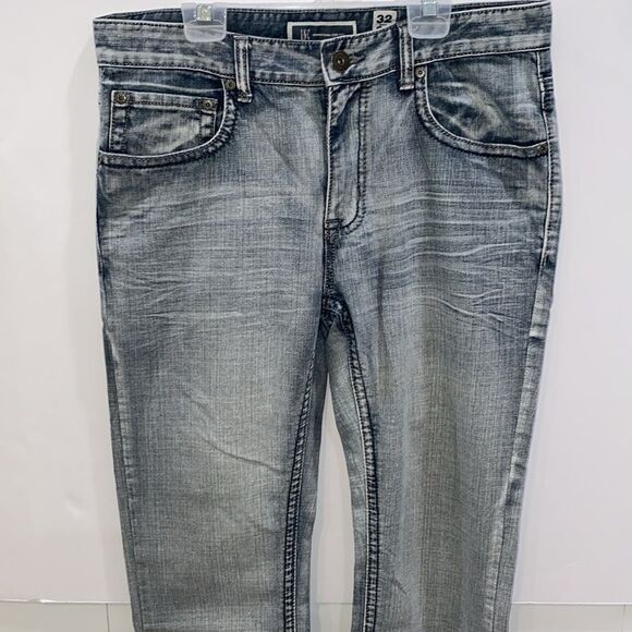 INC International Concepts Mens Berlin Slim Strait Gray Light Wash Jeans 32 x 30 - Picture 5 of 13